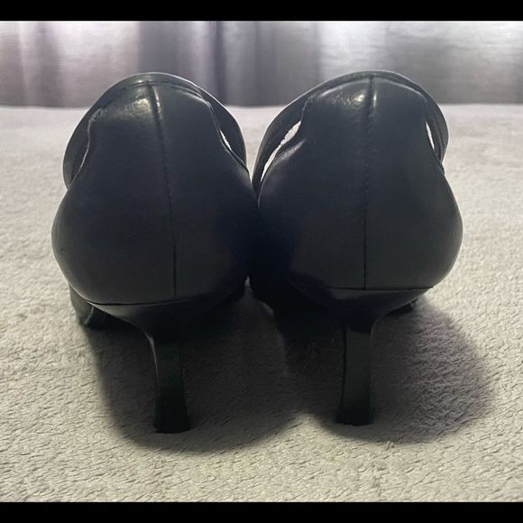 ENZO Angiolini flexo black leather heels size 8.5 M super cute details - Picture 4 of 8